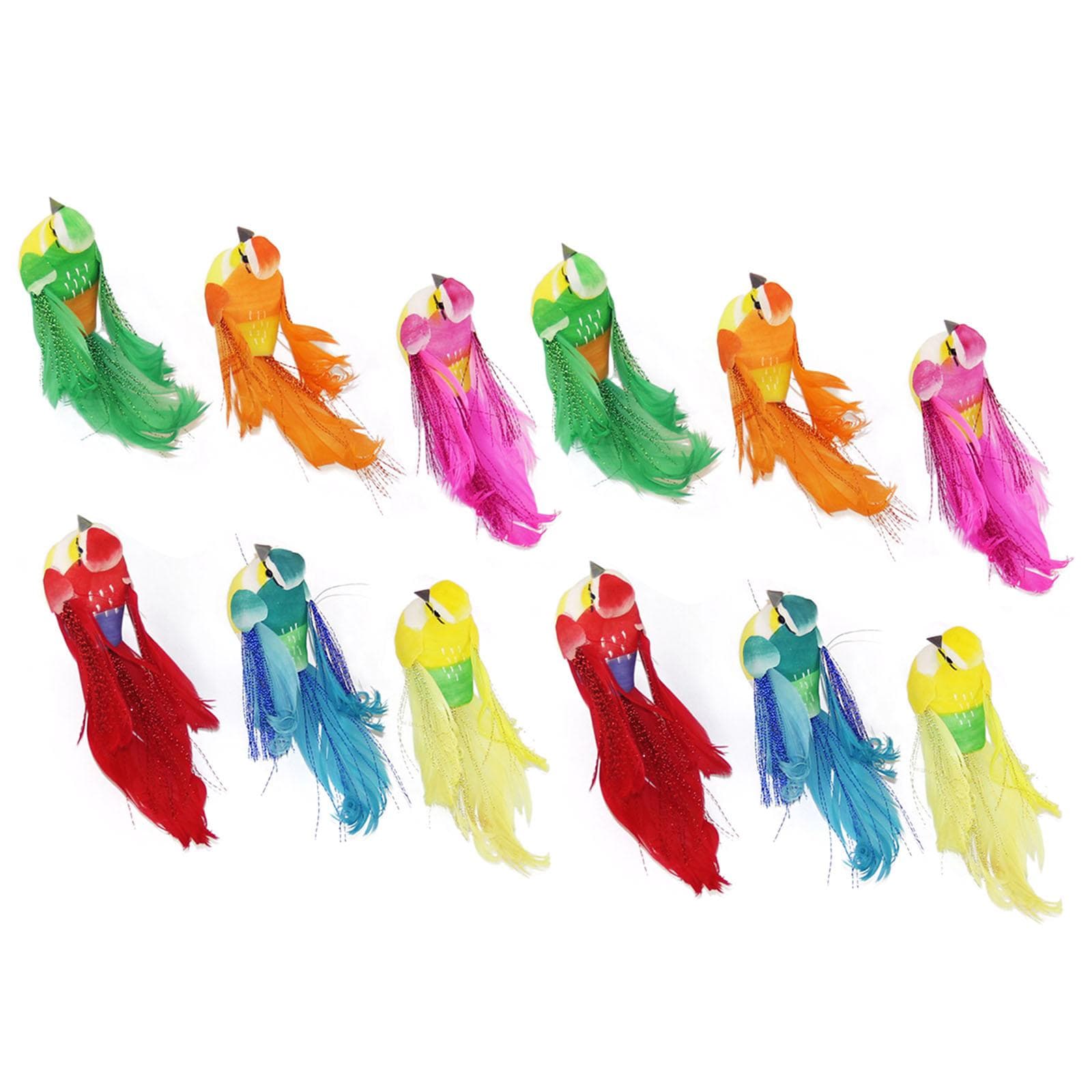 Christmas Simulation Bird Feather Bird Garden Tree Branch Decoration