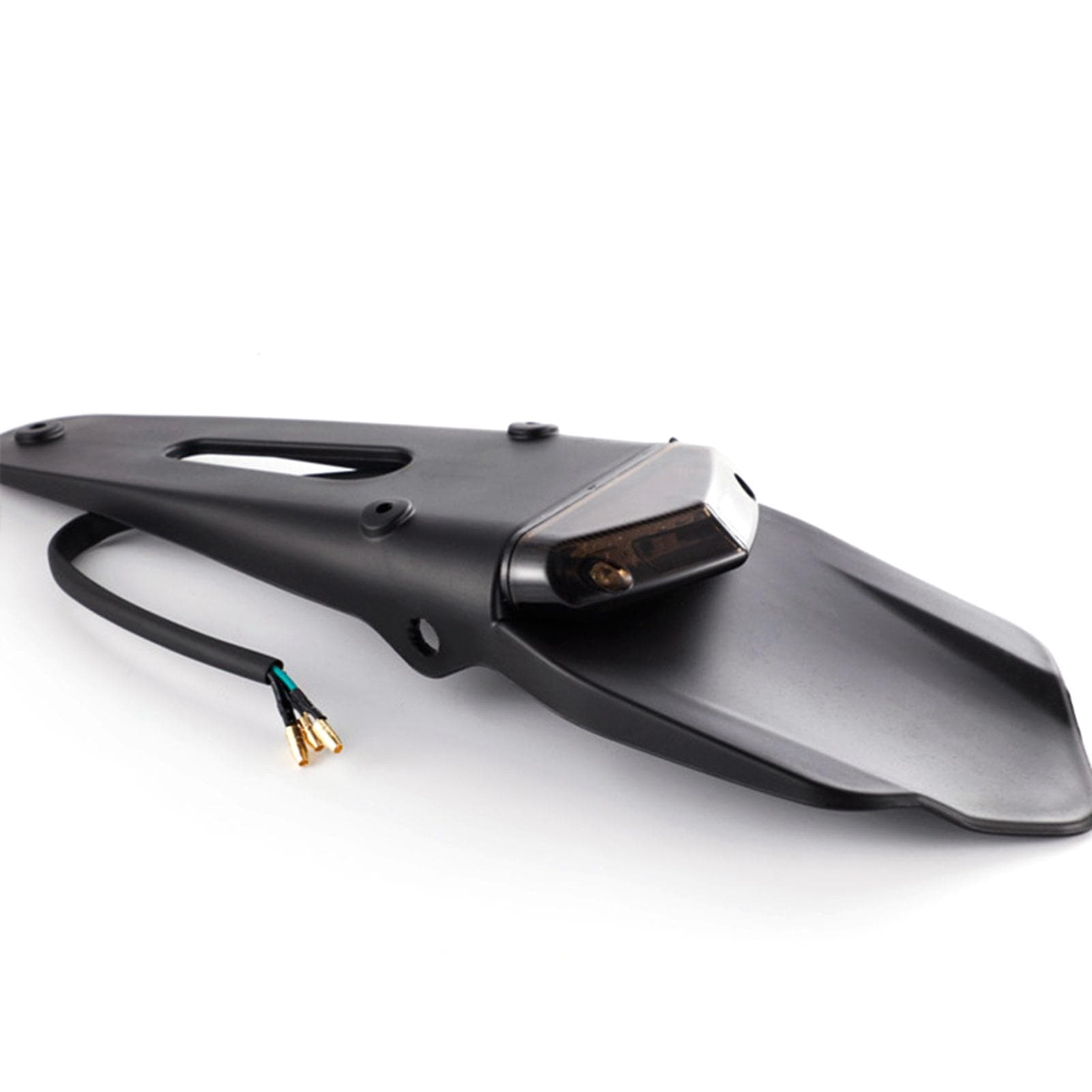 Universal Mudguard for Off-road Vehicles Motorcycle Rear Fender with LED Tail Light black