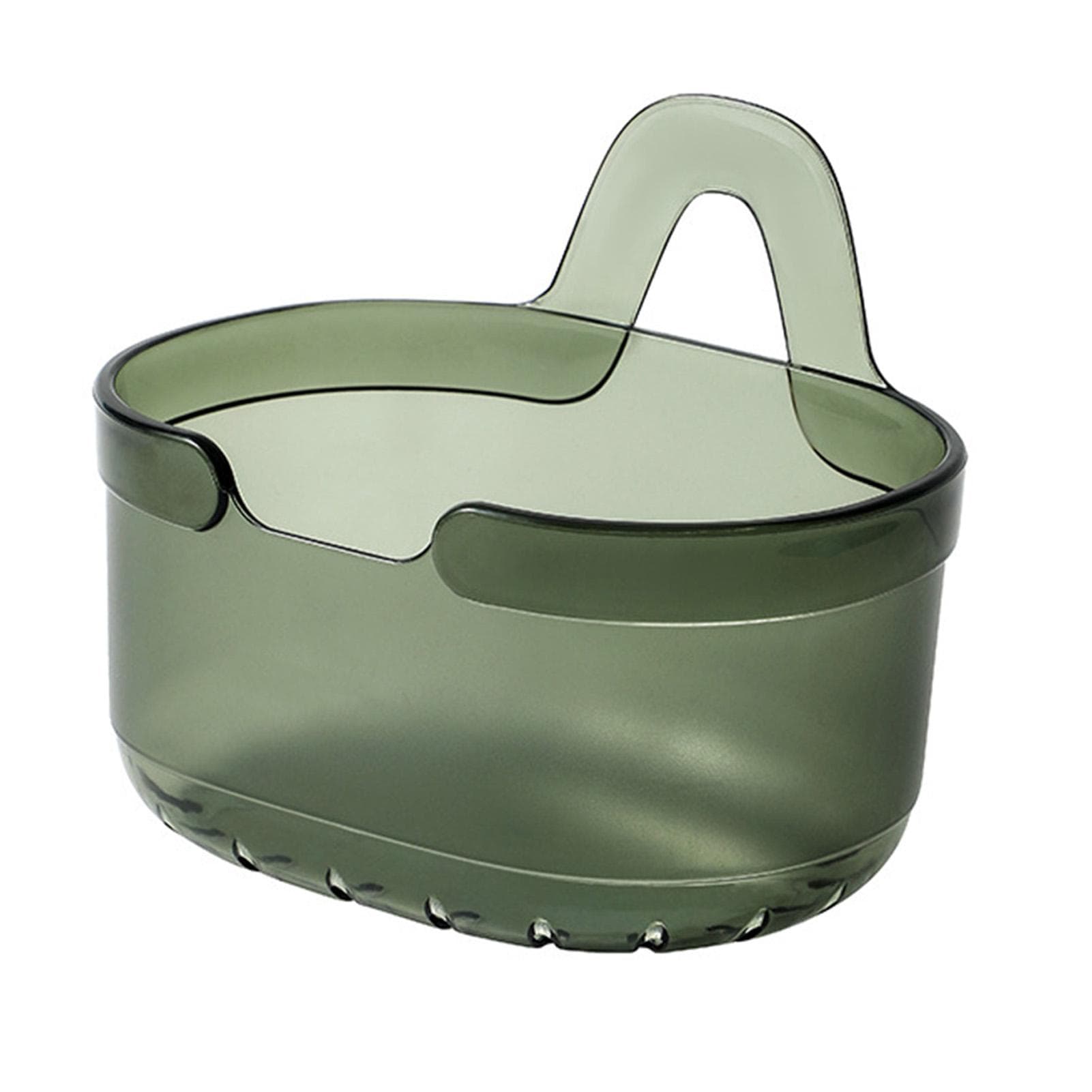 Wall Hanging Storage Basket Bottom Drainage Hole Wall Organizer with Hook for Kitchen Bathroom green