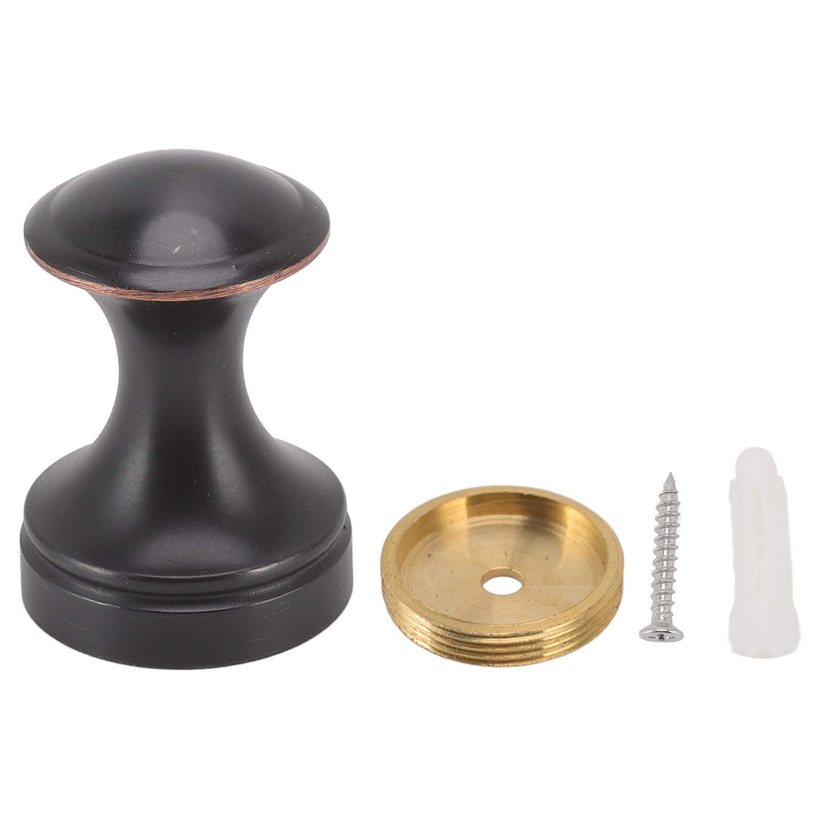 Robe Hook Simple Beautiful Copper Single Wall Hooks Clothes Hook for Bathrooms Barber Stores Black black