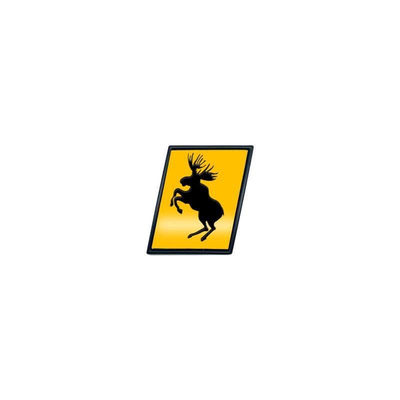 Car 3D Metal R Swedish Flag/R Design/Prancing Moose/AWD Emblem Badge Sticker For S60 S80 S90 XC60 XC90 V40 V50 V60 Decor orange
