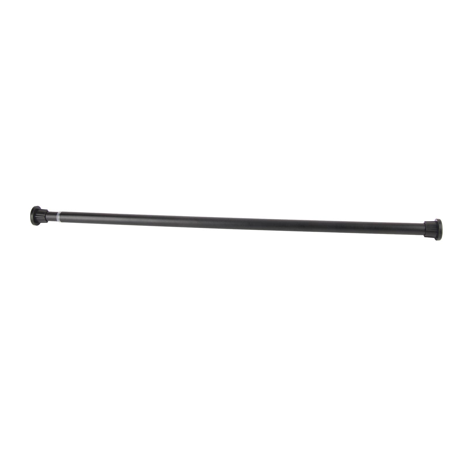 Black Tension Curtain Rod Stainless Steel Adjustable Telescopic Closet Rod for Hanging Clothes 50?80cm
