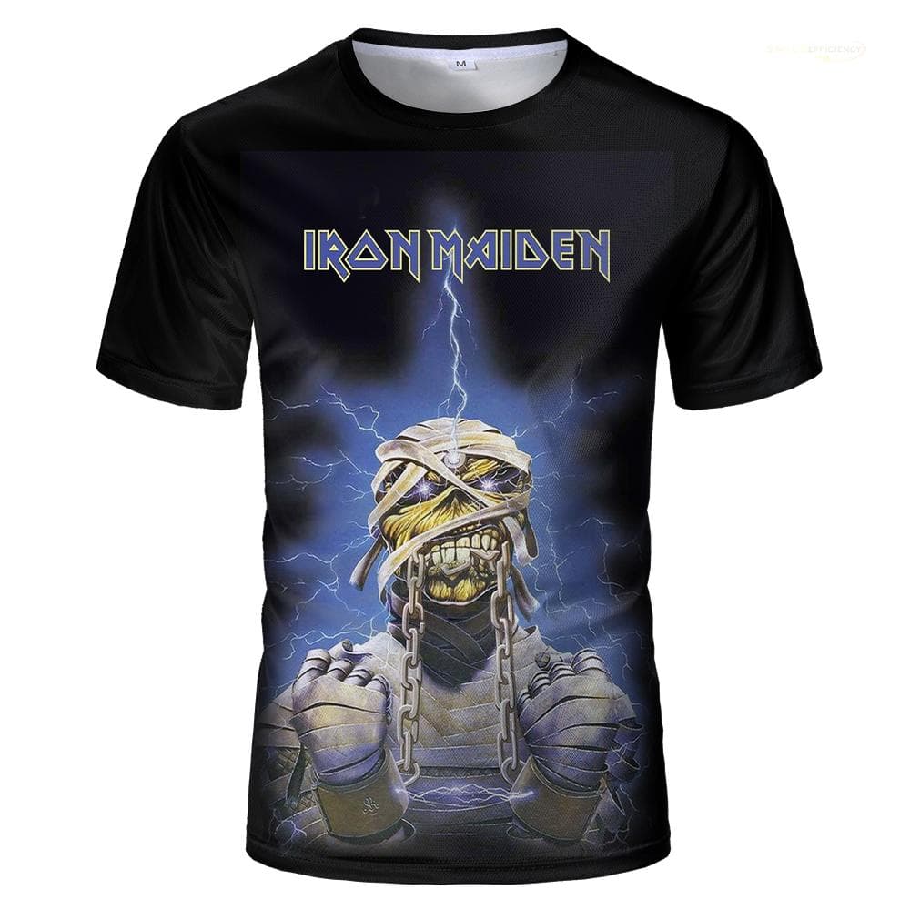 2024 Punk T-shirts For Men And Women Heavy Metal Rock Band Retro Clothing Summer Loose Tee Short Sleeve Oversized Hip Hop Tops 5XL