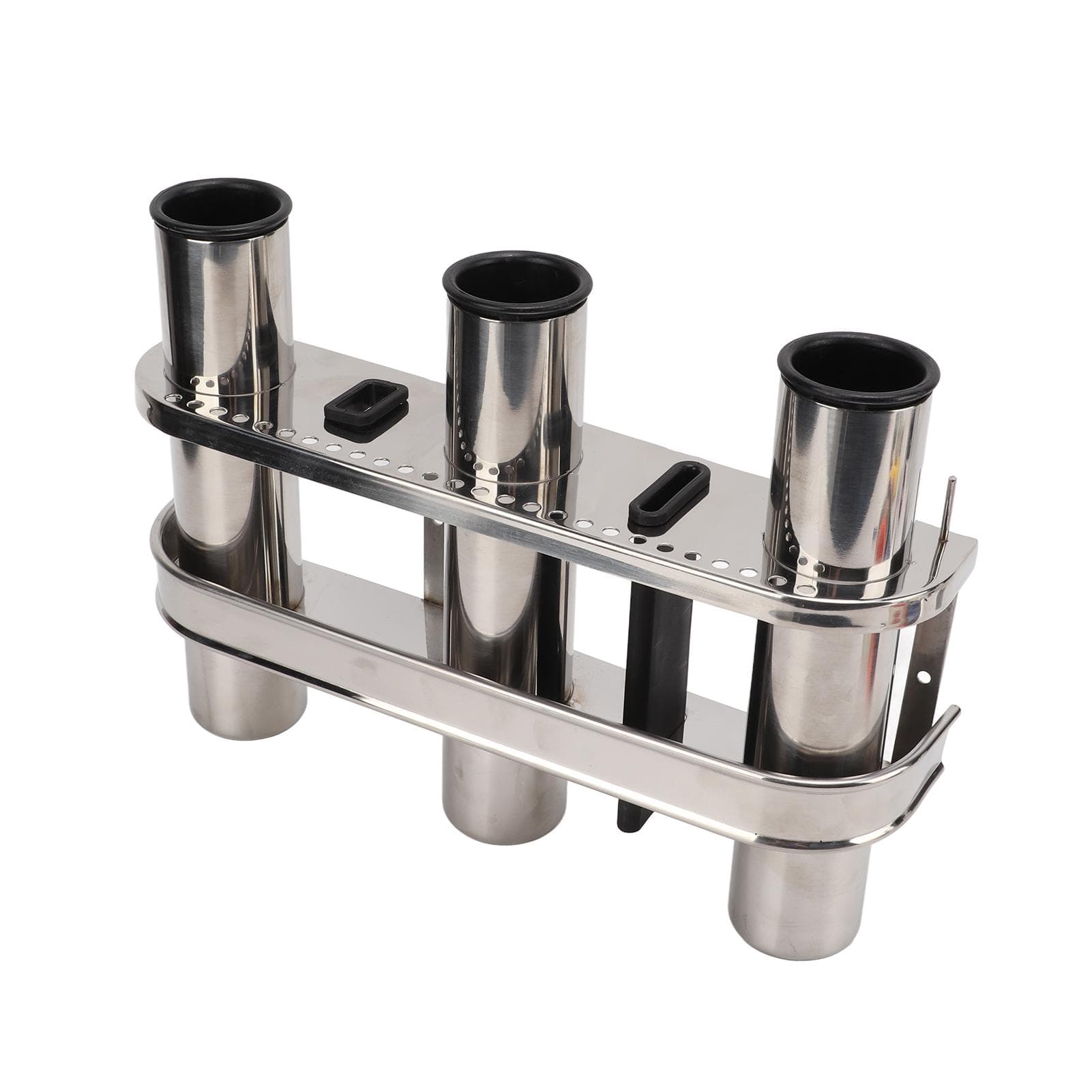 Fishing Rod Holder Marine Stainless Steel 3 Tube Link Rod Holder Rod Pod with Toolbar for Marine