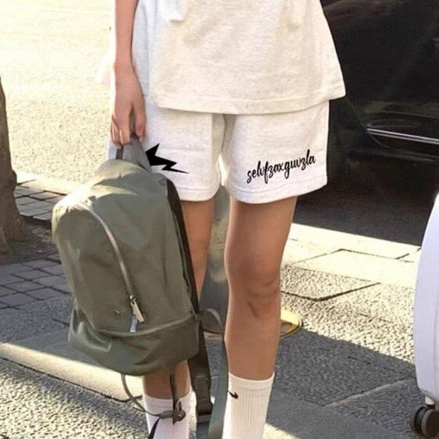 Personalized Letter Sports Shorts for Men's New Summer Design Casual Five-point Pants One size