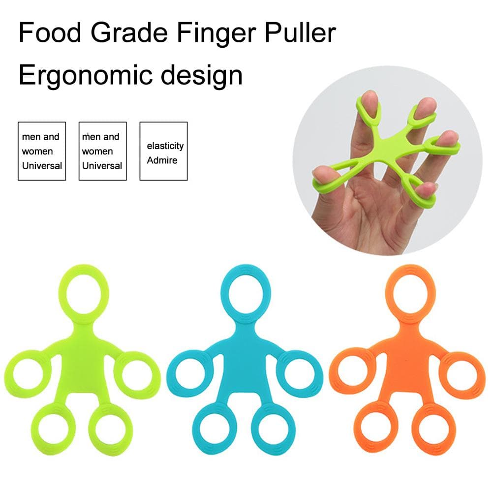 3 pcs Finger Hand Grip 3 Levels Silicone Ring Strengthener Exerciser Trainer Resistance Band