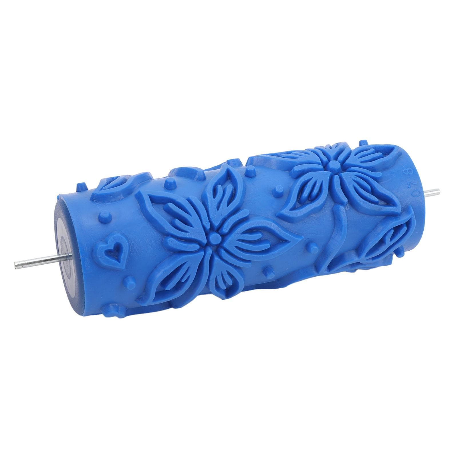 5inch Patterned Paint Roller Reusable Texture Rubber Roller Decorative Art Rubber Roller for Wall