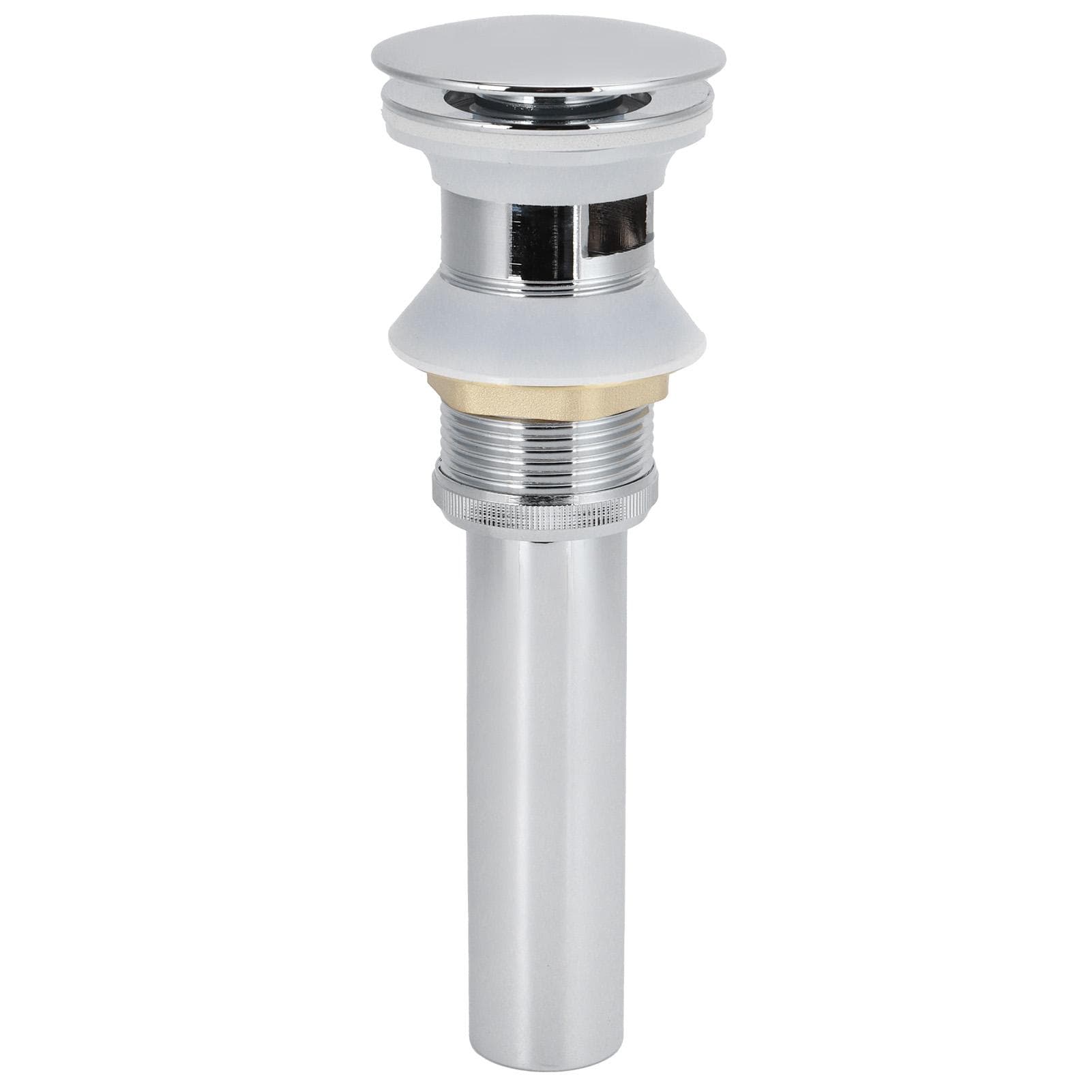Bathroom Sink Drain Electroplating Popup Wash Basin Drainer Stopper NonOverflow(Popup with Hole )