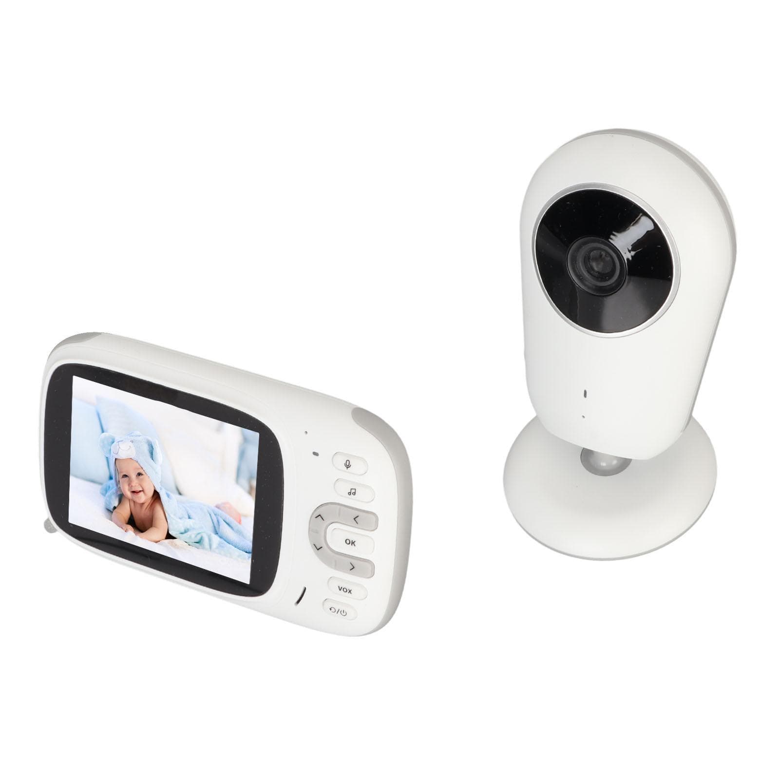 3.2 Inch Baby Monitor Two Way Voice Intercom Night Vision Video Baby Monitor with Temperature EU Plug