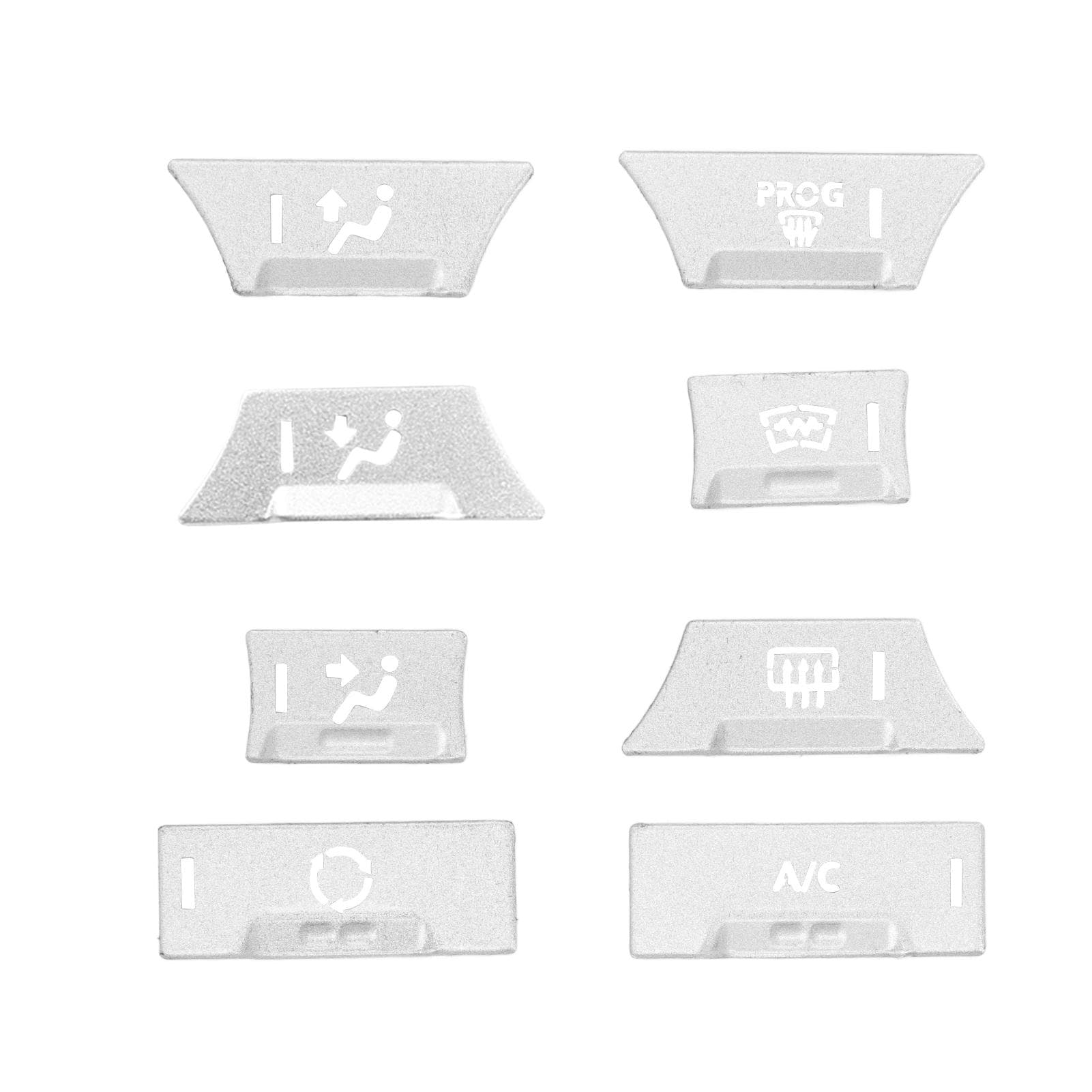 8 Pieces Car Air Condition Button Cover Patch Sticker Replacement for Land Rover Freelander 2 L359