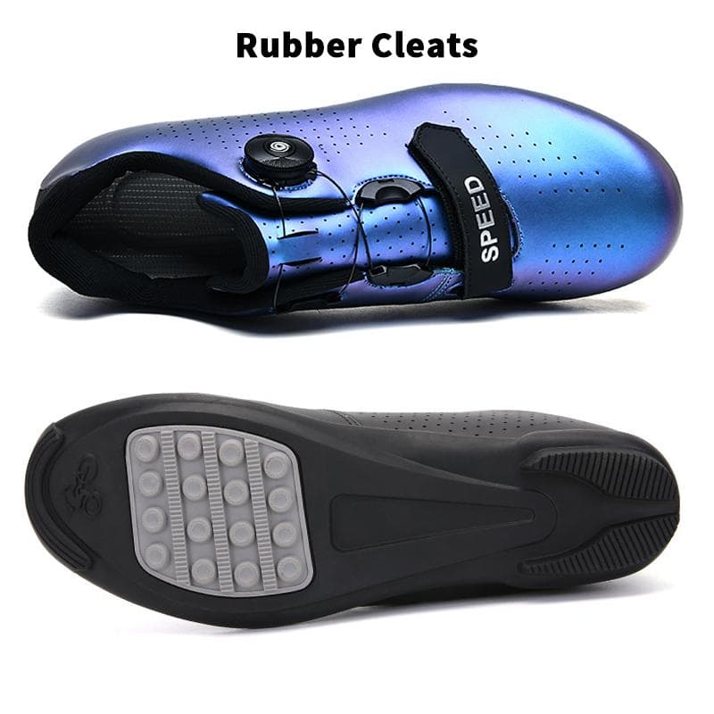 Cycling Sneakers Road Bike Cleat Shoes Men Mountain Racing Speed Sneakers Women Flat Bicycle Shoes Professional Outdoor Athletic Sports Bike Shoes 46 blue bell