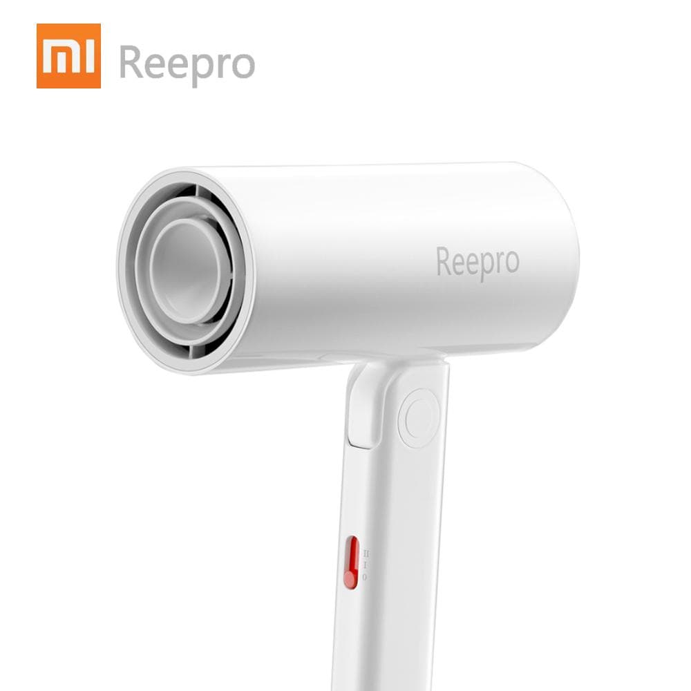 Reepro Mini Hair Dyer Travel Electric Hairdryer Quick Dry 1300W High Power Anion Portable Folding Hair Dryer Blower for Home Travel Kits white