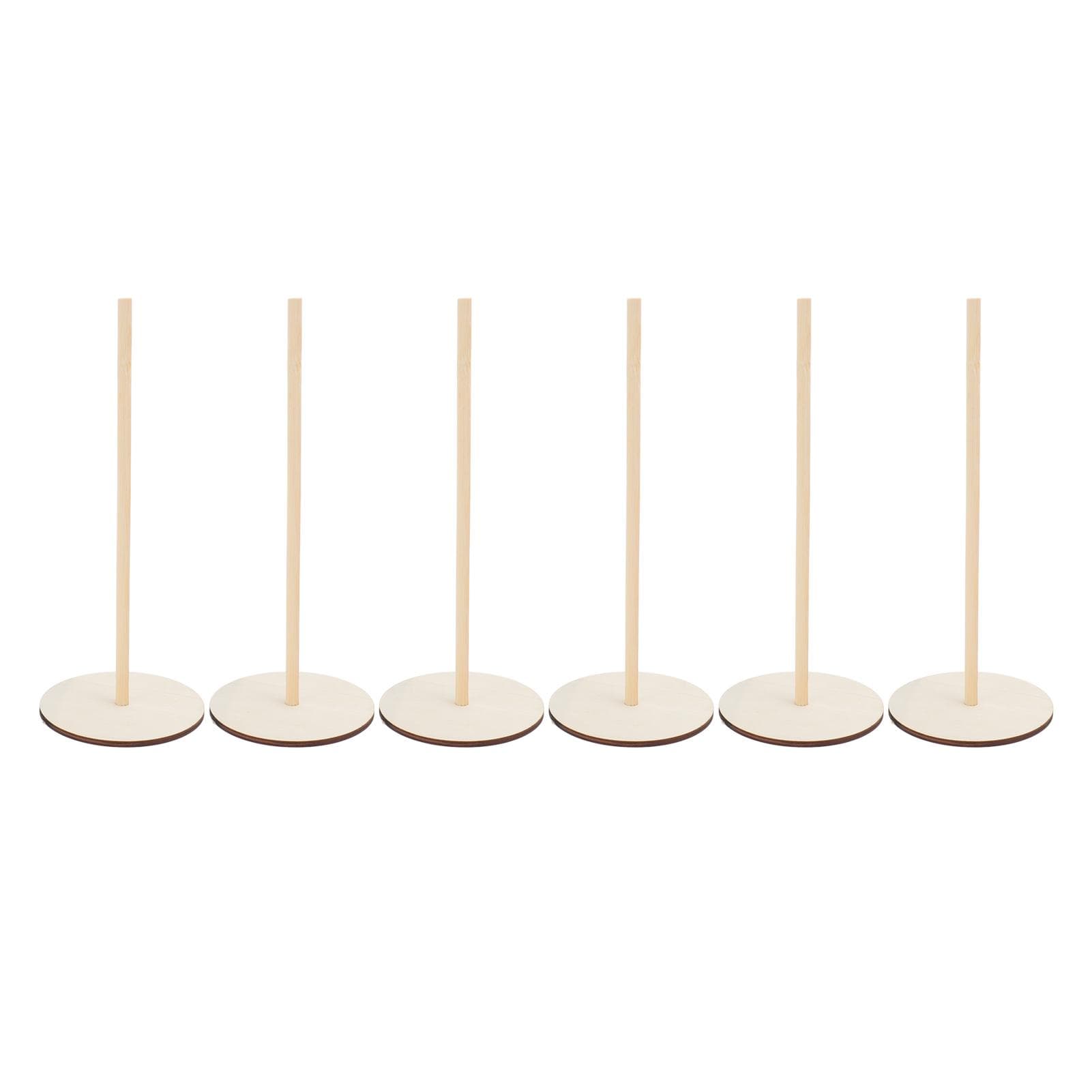 6 Sets Wooden Donut Stand Innovative Retro Reusable Detachable Doughnut Holder for Wedding Birthday