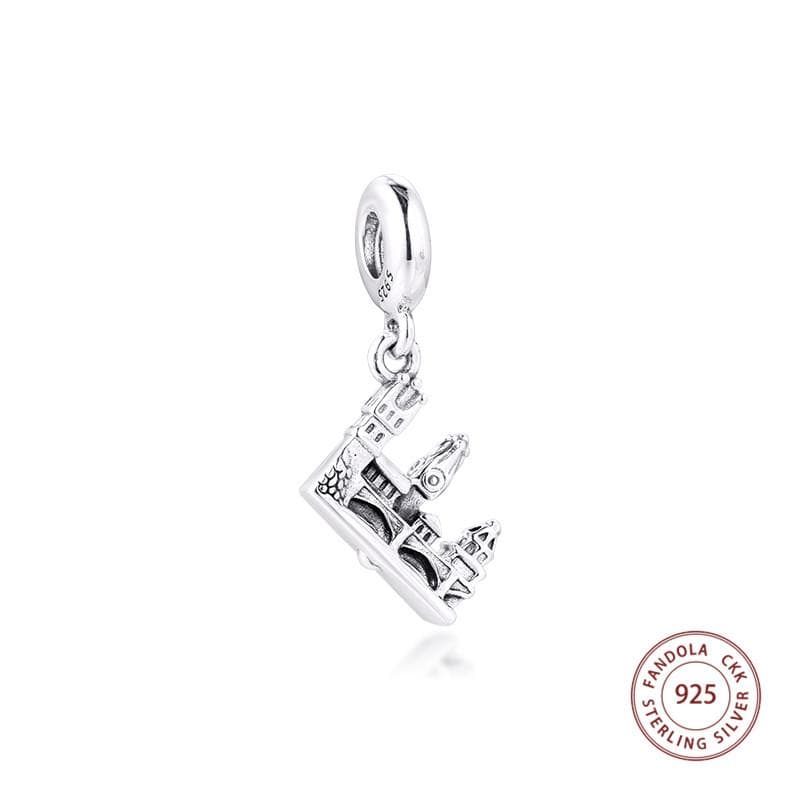 Fits Europe Bracelet 925 Sterling Silver Prague Charles Bridge Dangle Charms Beads for Women DIY Jewelry Making