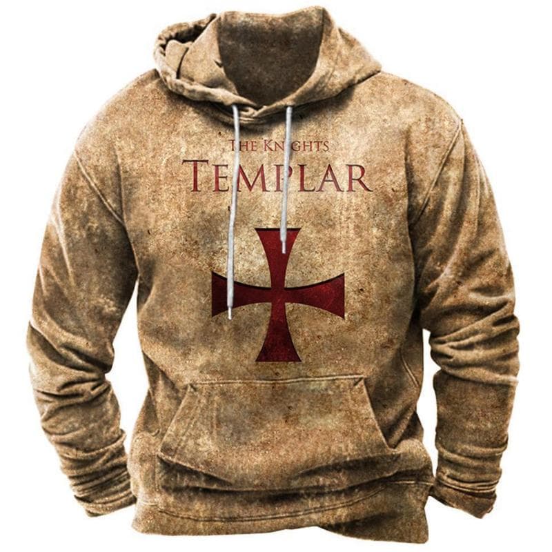 Men's Pullover Hoodie Sweatshirt Hooded Holy Knight Print Daily Sport Streetwear Designer Fall Clothing Clothing Hoodies for Men 4XL