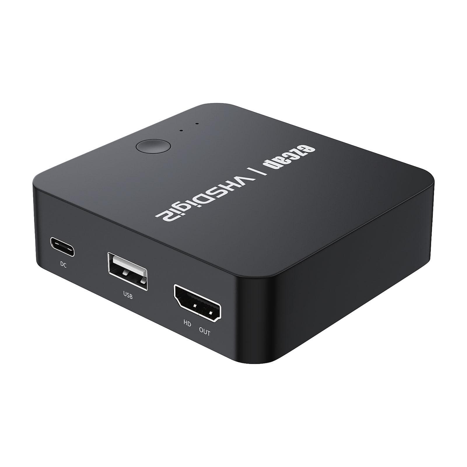ezcap181P AV Recorder Video Capture Box, Audio Video Recording Box, AV Input HD Out Audio Out, black
