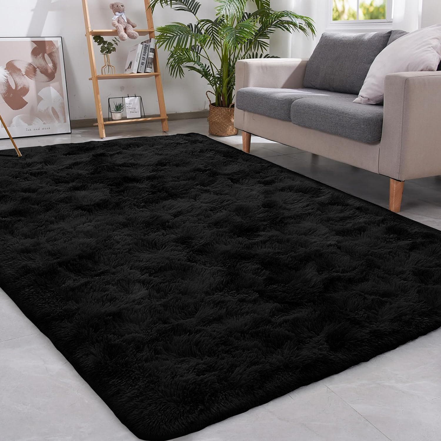 Super Soft Shaggy Rugs 5x7Feet Indoor Mats for Living Room Bedroom Anti-Skid Rectangular Tie-Dyed Fluffy Carpets Home Decor 160cmx230cm