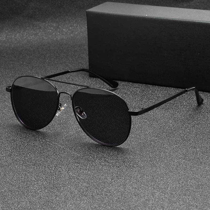 New Mens Myopia Glasses Metal Double Bridge Frog Eye UV400 Sun Glasses Classic Driving Shades for Outdoor -4.0
