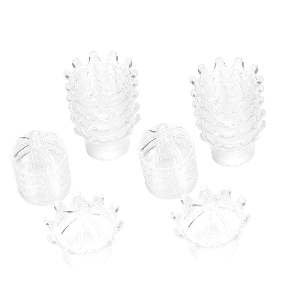 12Pcs Gift Bags Transparent Crown Plastic Candy Box For Party Gift Chocolate Boxs(White) White