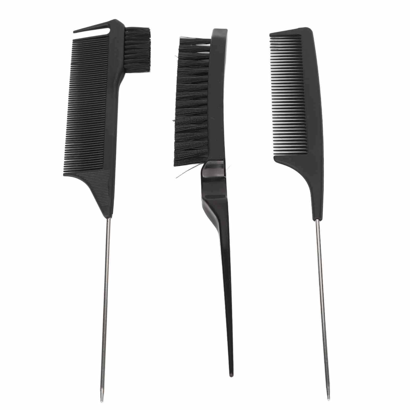 Double Sided Hair Dye Brush Professional Hair Salon Soft Nylon Dye Brush Rat Tail Comb for