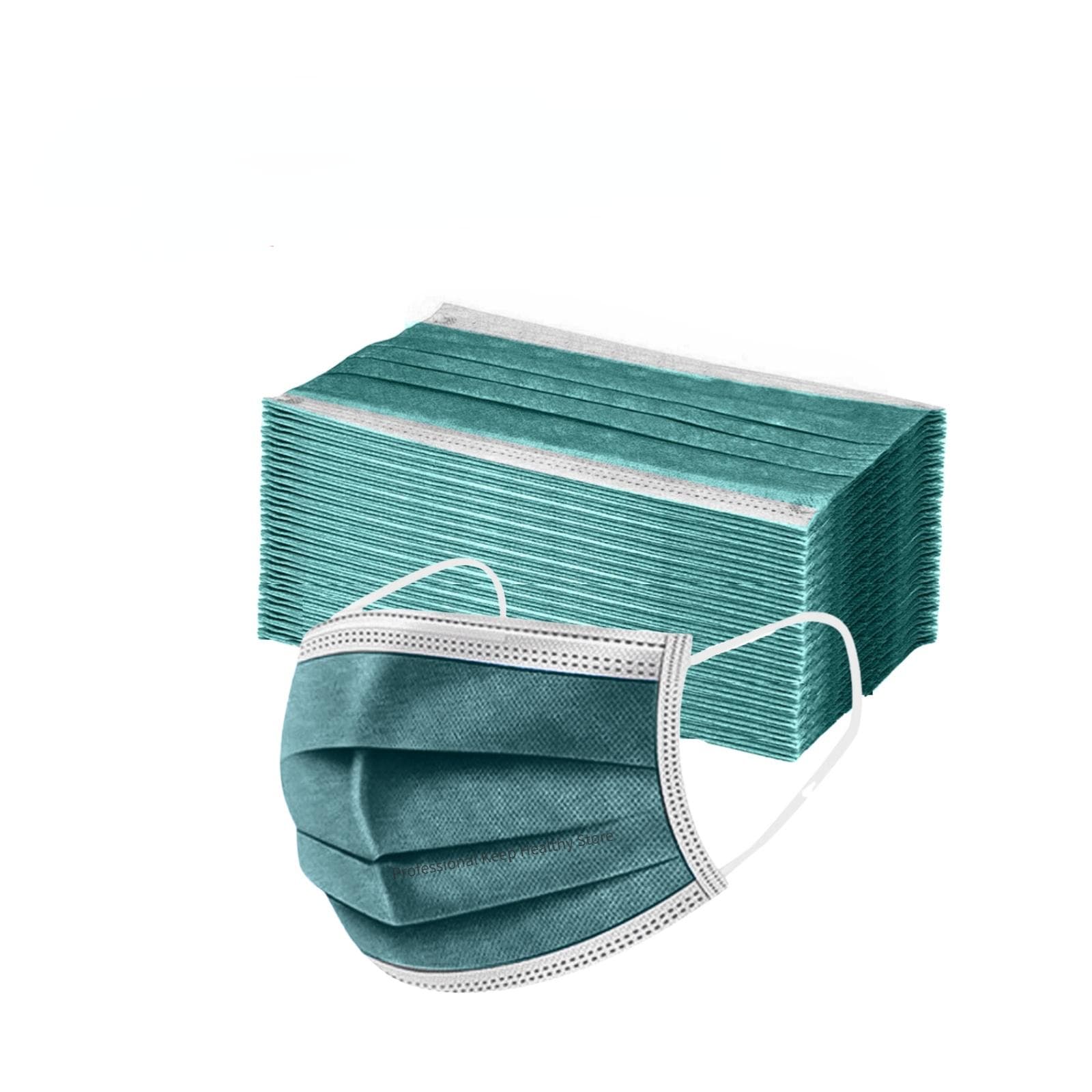 50-200PCS Adult Disposable Non-woven 3-layer Filter Mouth Mascarillas Face Mask Breathable Multicolor Mask 50pcs green