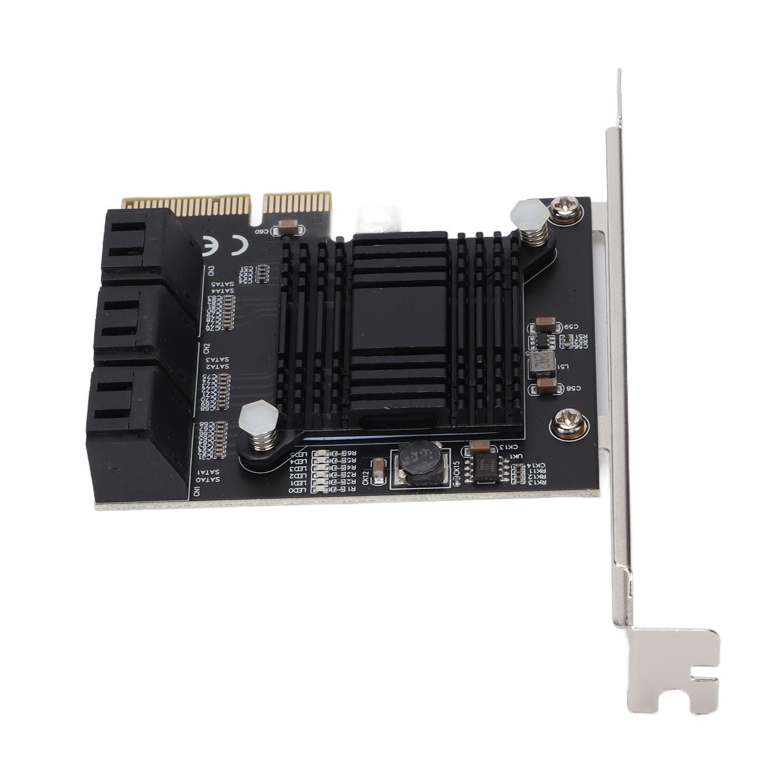 Sata Expansion Card Lightweight Portable ASM Chip 5 Connection Terminals PCB Expansion Card