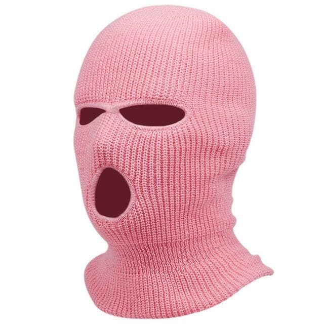 1Pc Embroidery Balaclava Face Mask 3-Hole for Cold Weather Winter Ski Mask for Men and Women Thermal Cycling Mask Christmas Gift