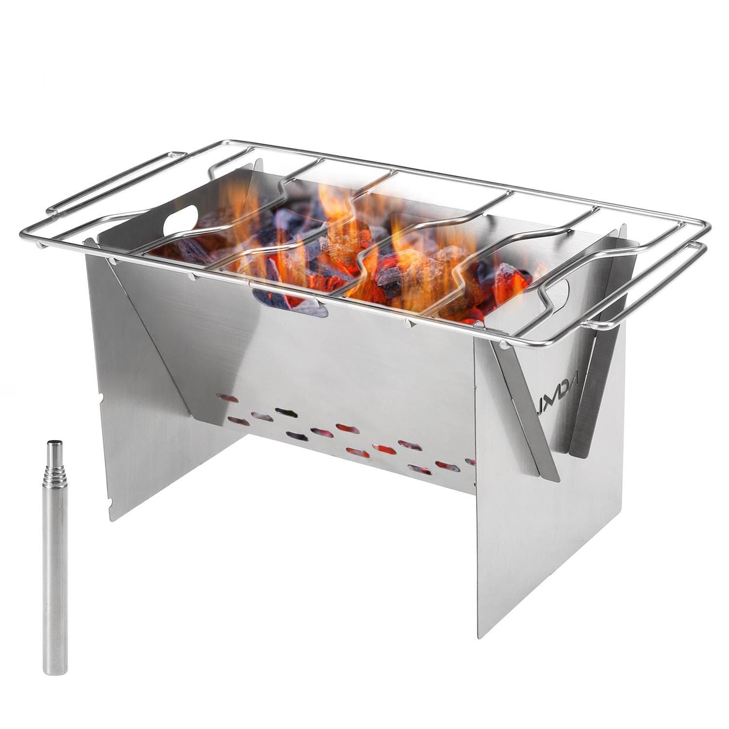 Lixada Camping Wood Burning Stove Outdoor Portable Folding Stainless Steel Backpacking Cooking 2