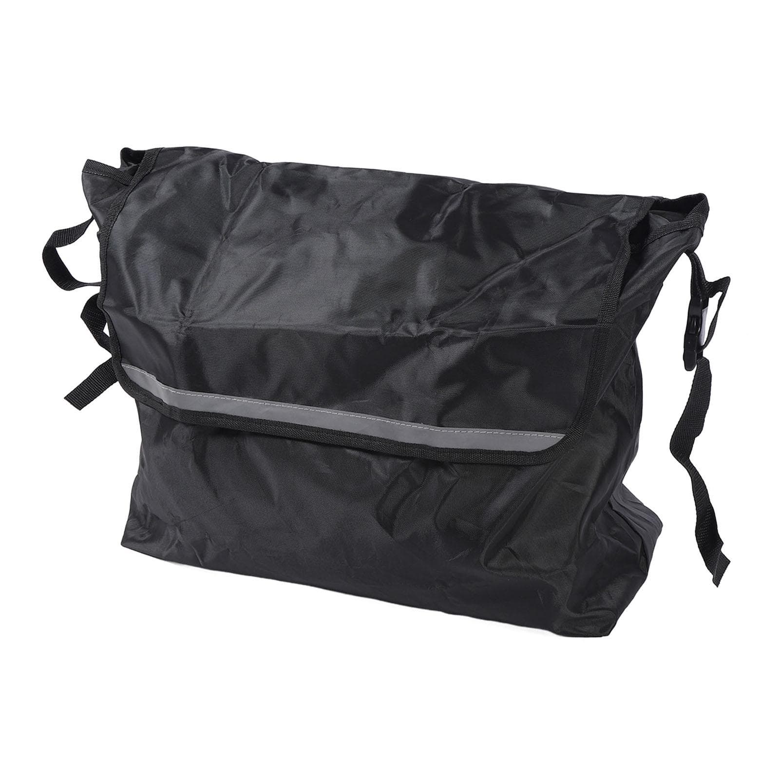 Wheelchair Bag To Hang On Back with Reflective Strip Multiple Pockets Adjustable Strap Wheelchair black