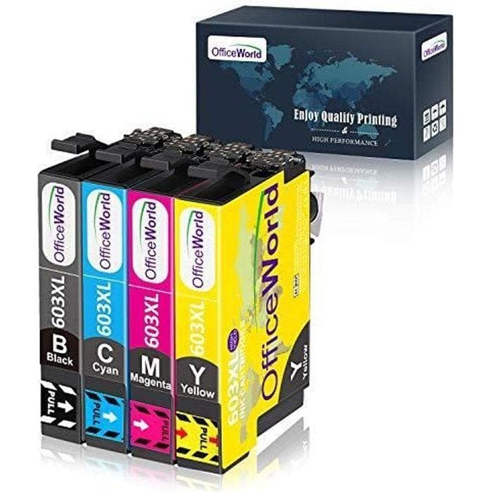 Cartouche d'encre - OfficeWorld - 603 XL - Compatible Epson - Pack de 4 - Grande capacité