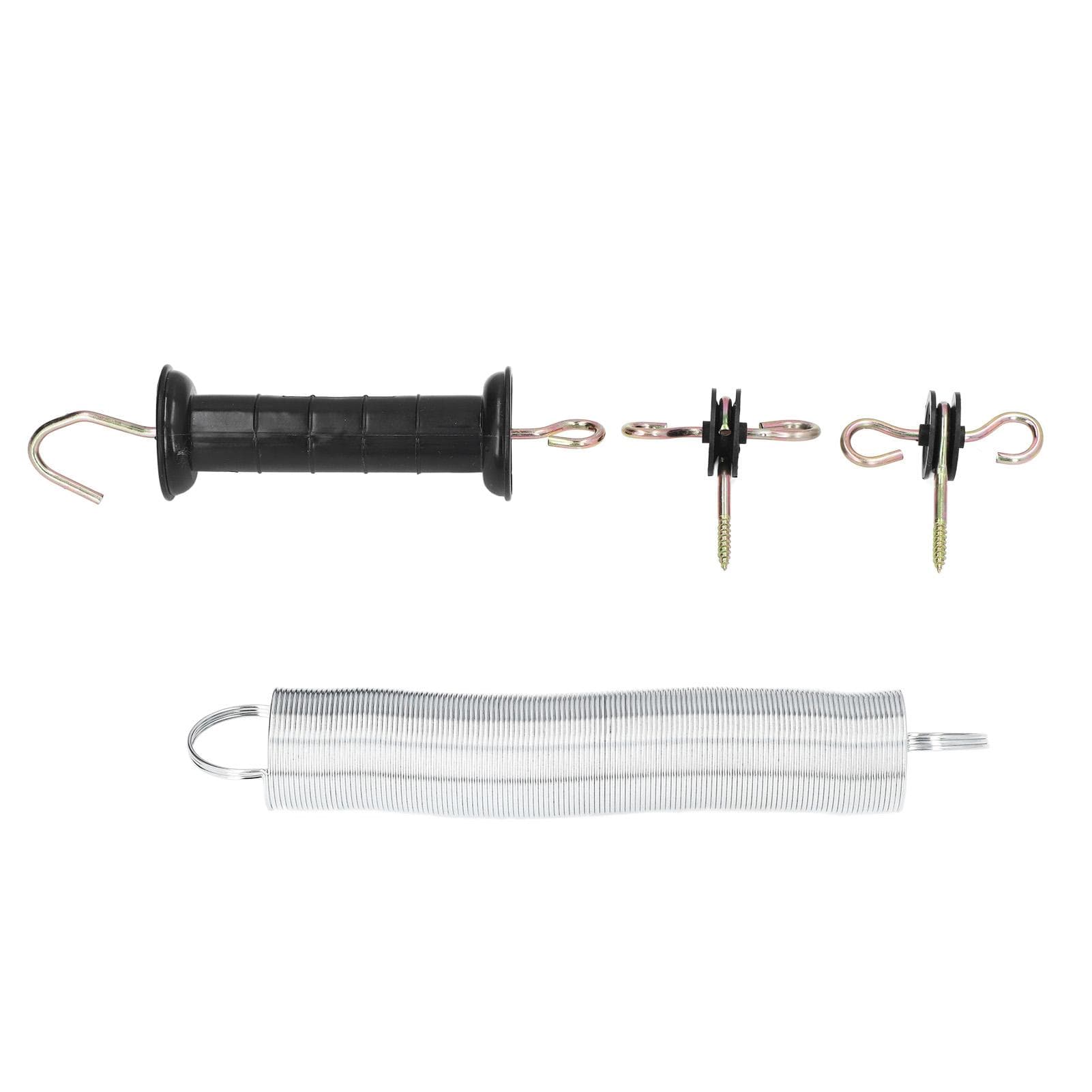 Electric Fence Gate Kit PP Iron 5 Meters Animal Spring Door Accessory with Handle Insulated Nail