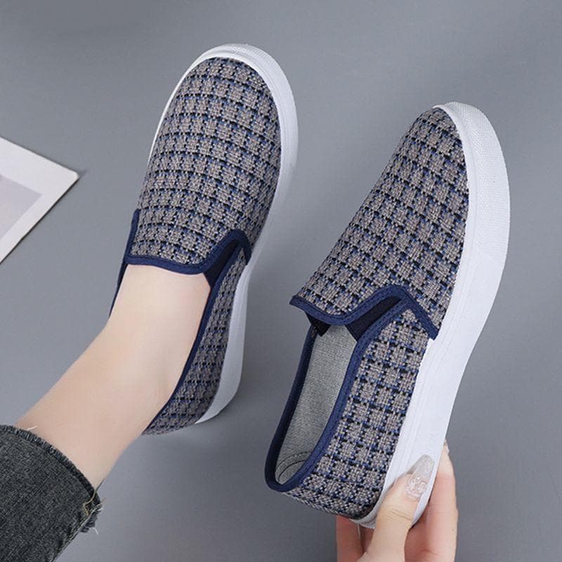 Canvas Shoes Old Beijing Cloth Shoes Casual Convenient Shoes Soft Bottom Non-slip Women's Shoes 40 blue