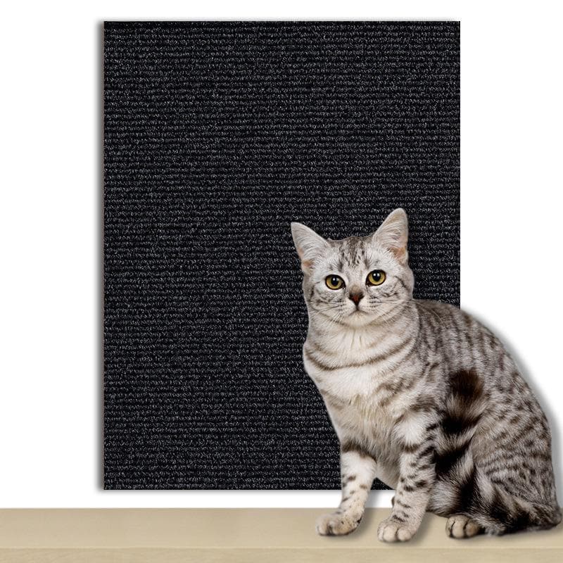 Sofa Protector Sticker: Self-adhesive Fabric Cats Scratch Pad  Cut To Size for Furniture & Walls. 30CM*30CM*4MM black