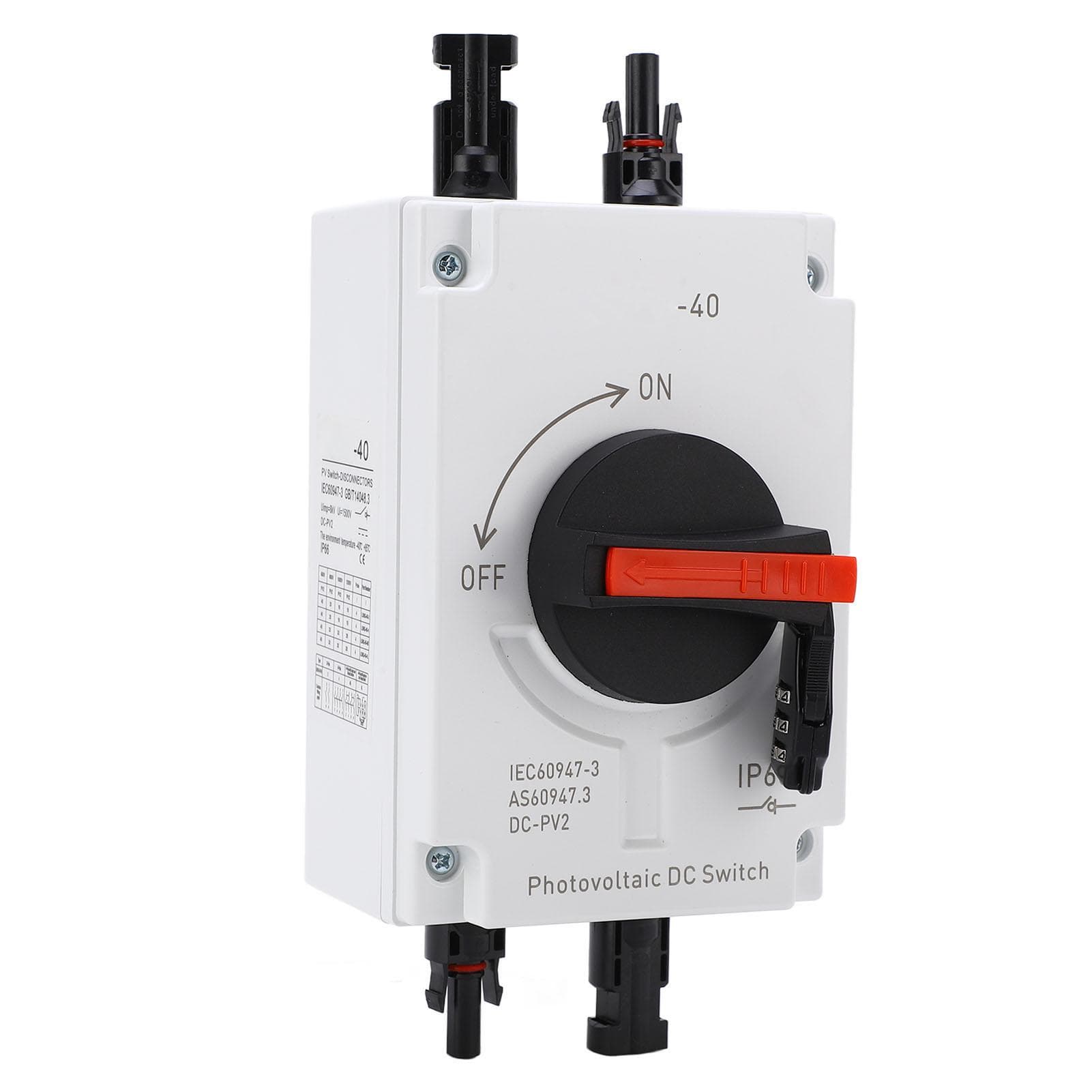 PV Solar Disconnect Switch 32A 4P IP66 Waterproof Photovoltaic Isolator Solar Switch with Password