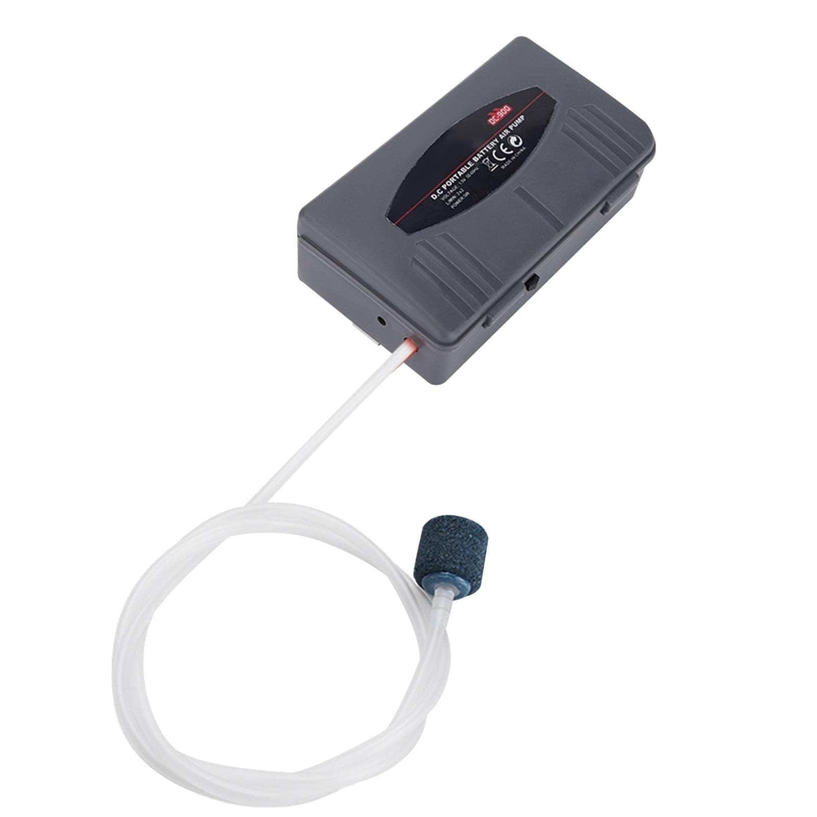Aquarium Air Pump Kits Oxygen Air Pump with Tube Air Stone for Fish Tank Battery-Operated black