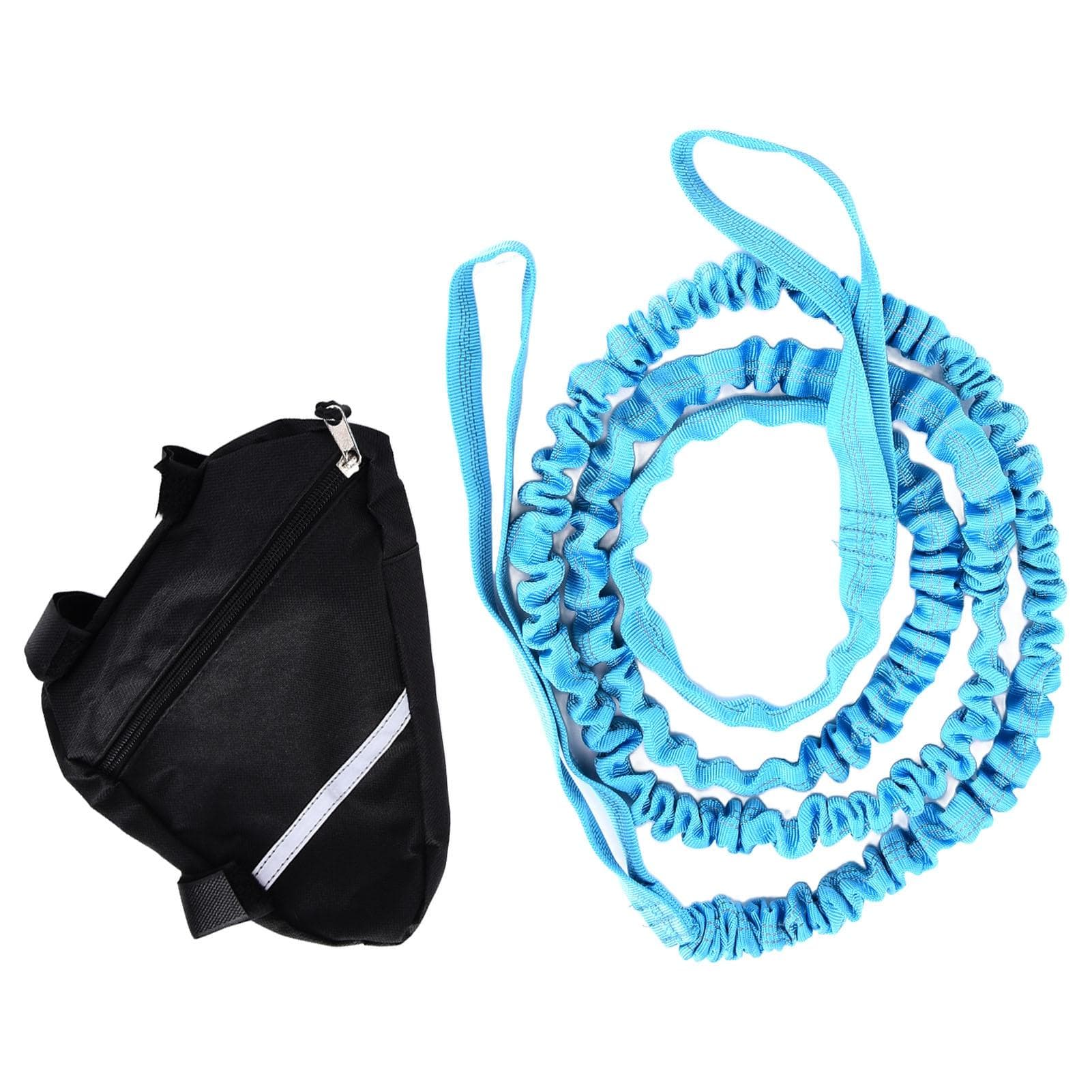 Bicycle Tow Rop Nylon Adjustable Sturdy Portable Bungee Traction Rope for Outdoor CyclingBlue blue