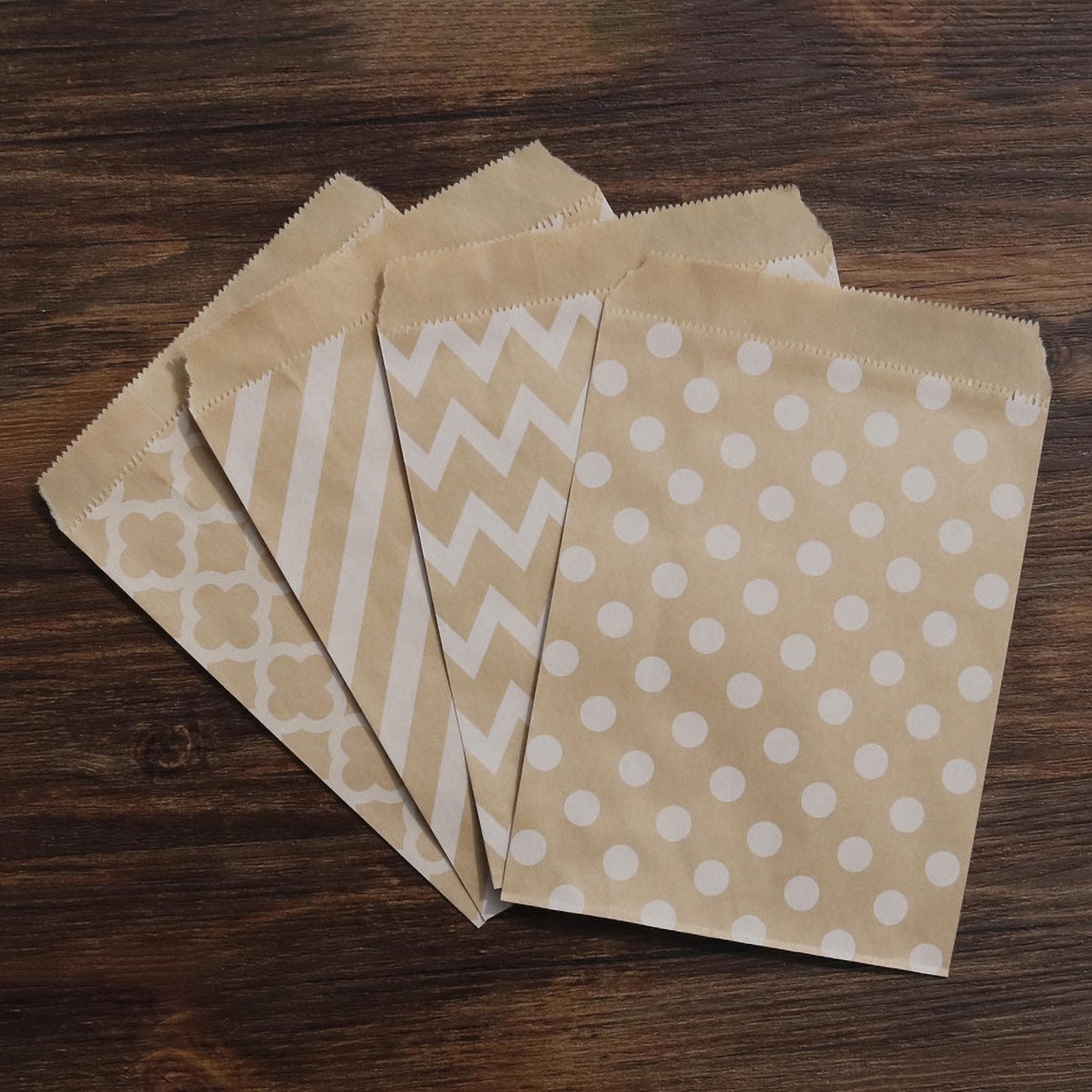 13x18cm Kraft Paper Food Packaging Bags Small Food Grade Paper Bags for Snack Treat Cookie buff