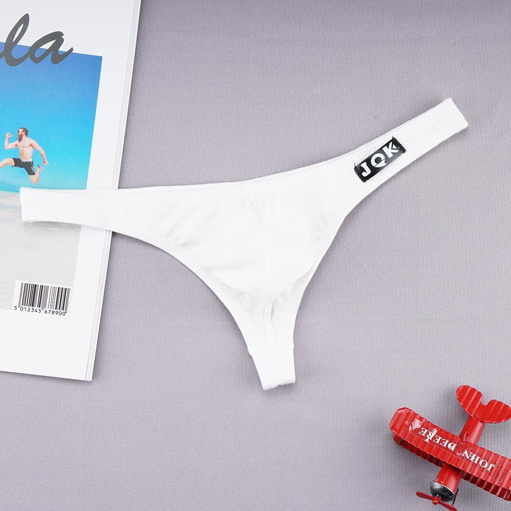 Men's Cotton Panties Elastic Ultra-thin Breathable Size M-XL Briefs Man Underwear Thongs M white