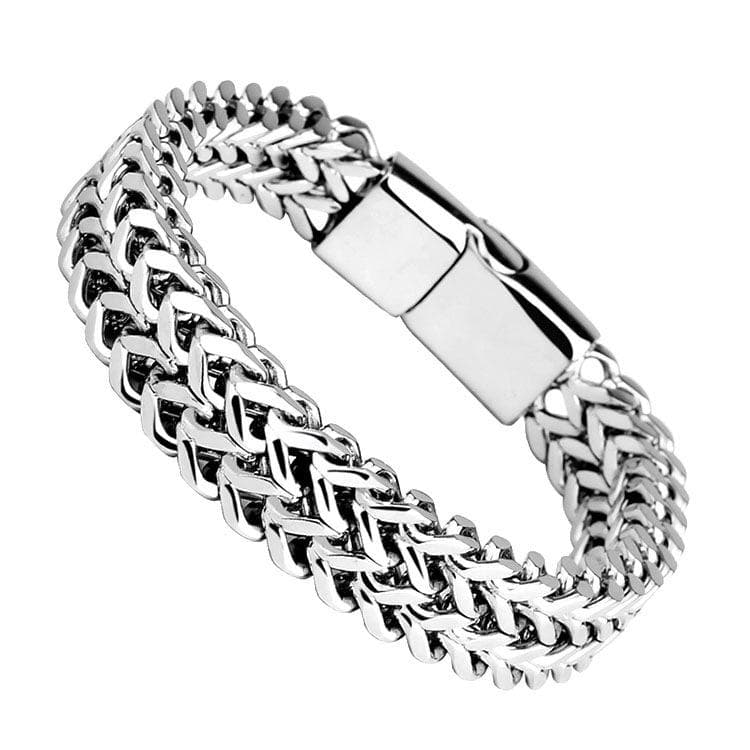 Titanium Steel Snake Chain Magnetic Buckle Men Jewelry Bracelet Bangle Fashion Jewelry silver