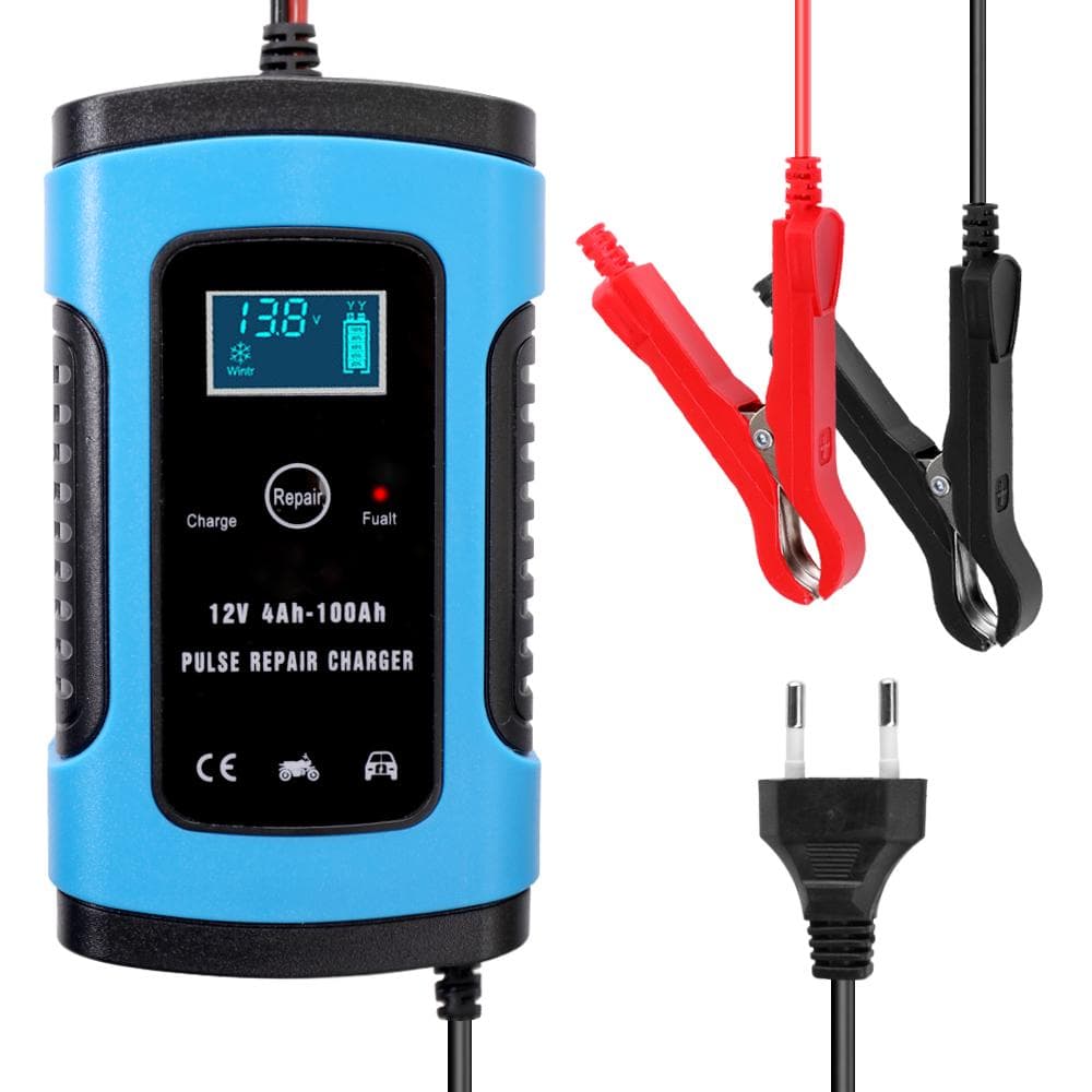 12V 6A Full Automatic Car Battery Charger Intelligent Fast Power Charging Pulse Repair Chargers Wet 1