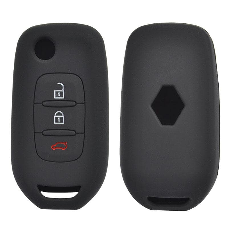 3 Button Silicone Flip Key Case Fob For Renault Kadjar Captur Symbol Koleos Megane 2016 2017 2018 Keyless Remote Key Cover Shell Skin Holder