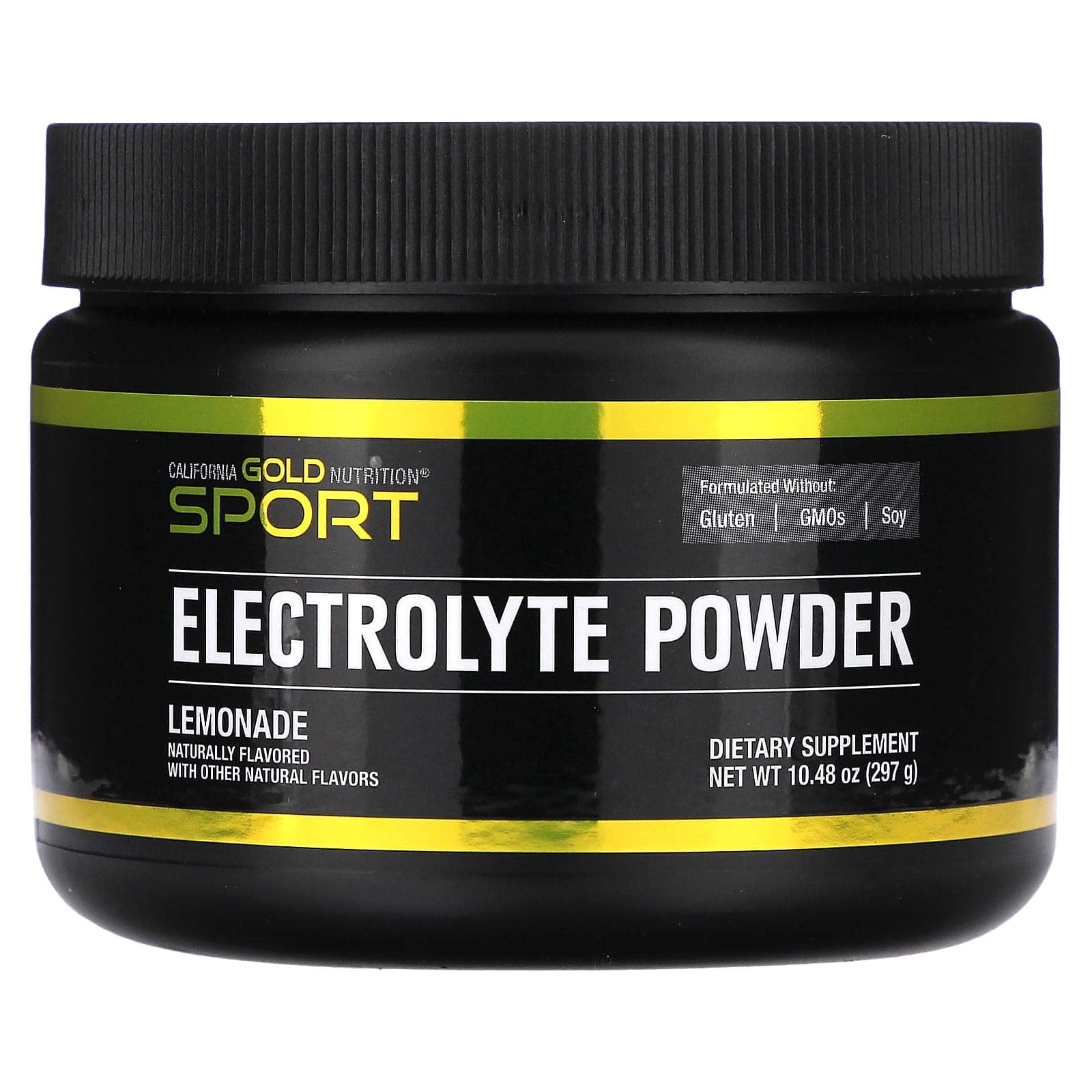 California Gold Nutrition, Sports, Electrolyte Powder, Natural Lemonade Flavor, 10.48 oz (297 g)