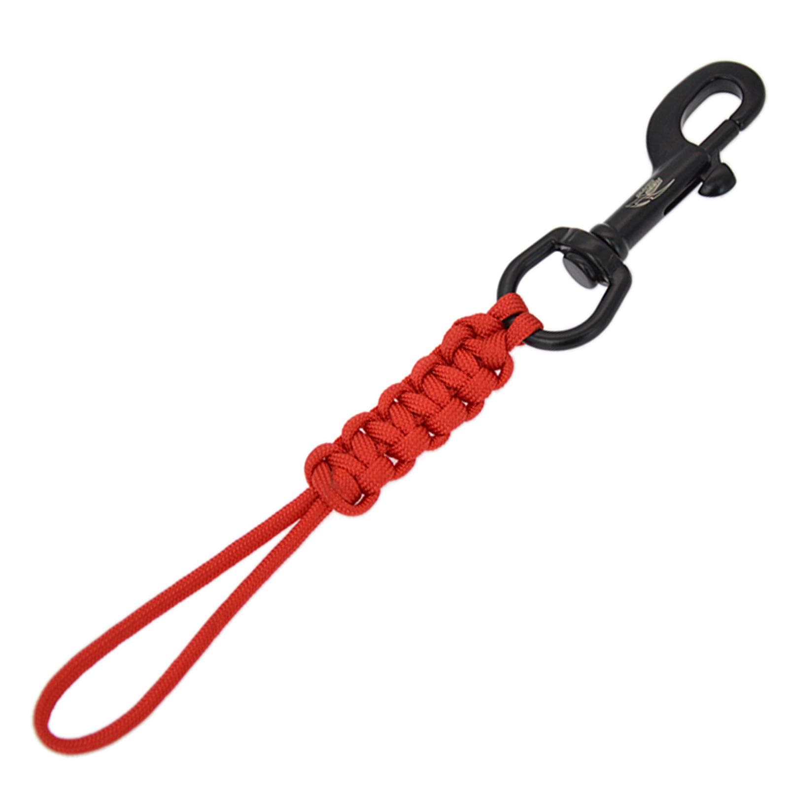 Scuba Diving Swival Bolt Snap Hook Marine Grade 316 Stainless Steel Snap Hook Clip with Braided red