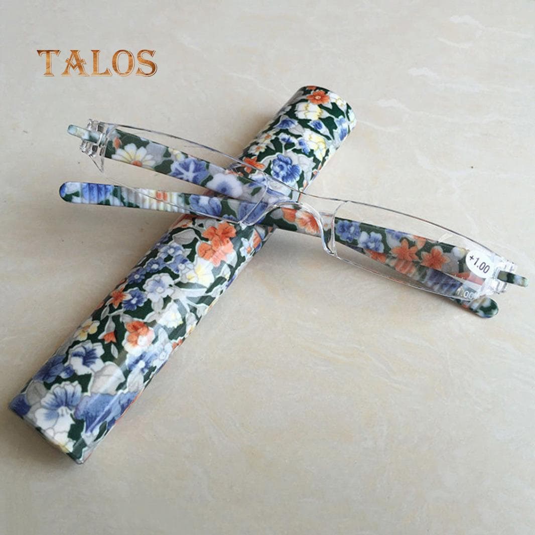 Men Women Fashion Mini Floral Reading Glasses Frames +1.00 to +4.00 Strength Accessories 1.5