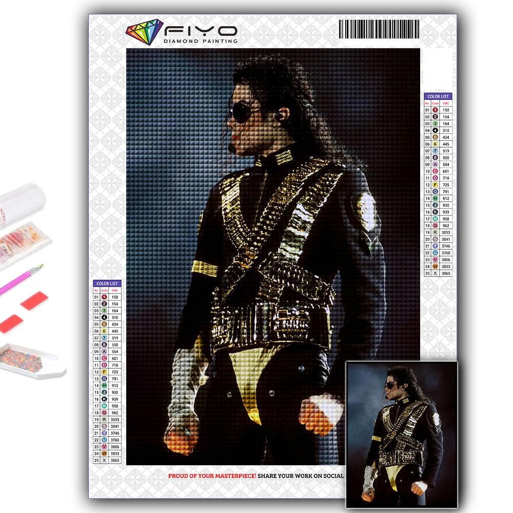 5D Diy Diamond Painting World Superstar Michael Jackson Cross Stitch Full Diamond Embroidery Mosaic Full Square 20X30CM