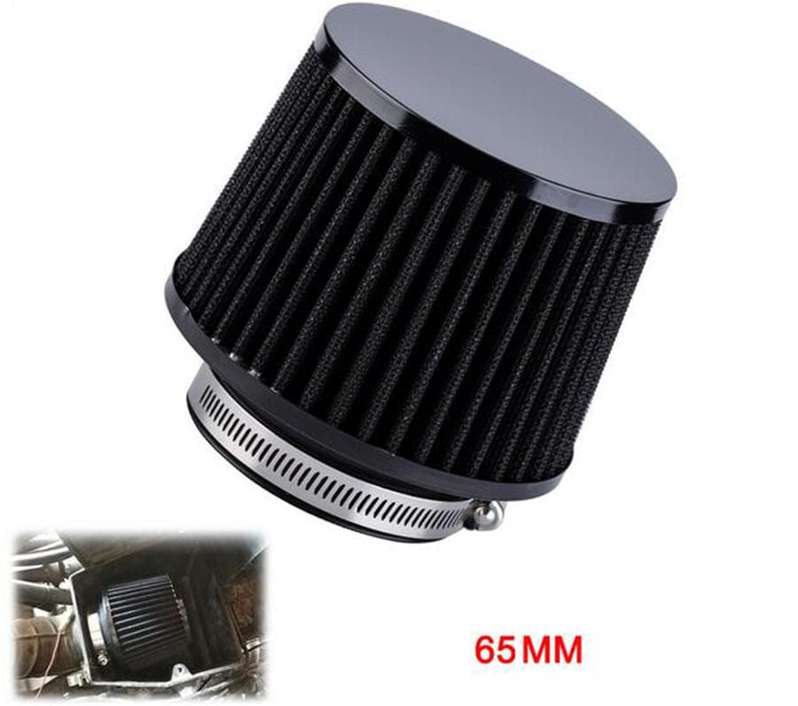 65mm/2.5'' Black Motorcycle Air Filter Pod Rubber Adapter High Cold Universal 1x