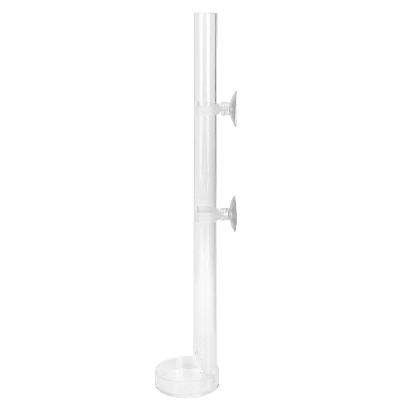 Acrylic Transparent Durable Aquarium Fish Shrimp Feeder Fish Tank Feeding Tube with Tray(25cm)