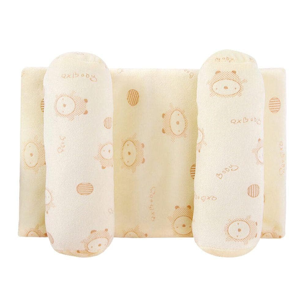 Soft Neck Protection Newborn Prevent Head Flat Anti-Roll Cushion Positioner Baby Pillow yellow