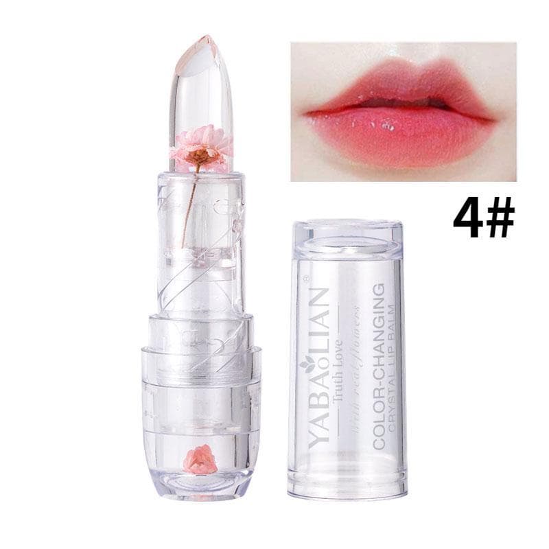 Magic Jelly Flower Lipstick Temperature Changing Lip Blam Transparent Moisturizing Lip Gloss Korean Cosmetic Tools Wholesale WBL 20g7.4cm*2.1cm pink