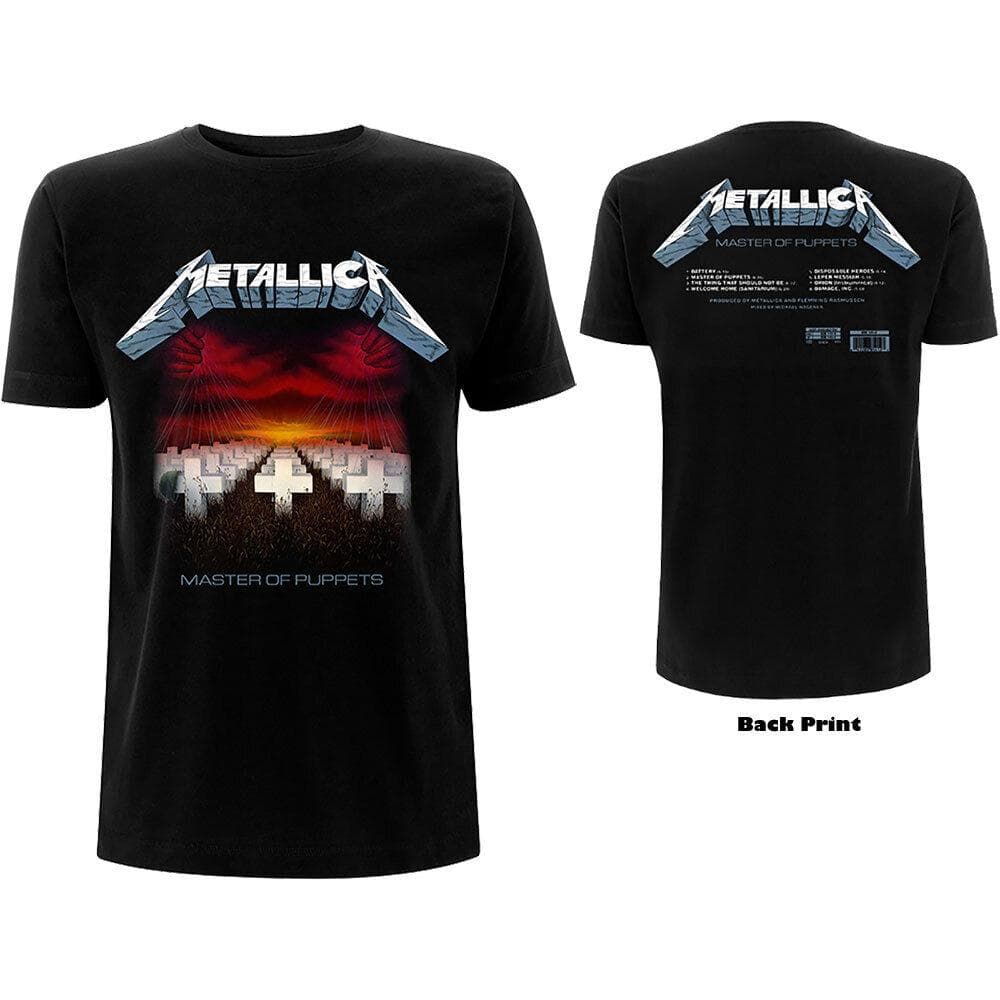 Metallica Master Of Puppets Tracks Unisex T-shirt M
